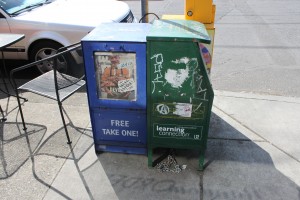 Free newspaper stand